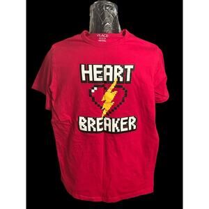 The Children's Place Red Heart Breaker T-Shirt‎ Youth XXL 16